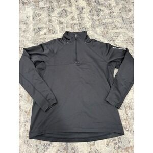 Salomon ActiLite Mens XL Black Quarter Zip Pullover Long Sleeve Hiking Top